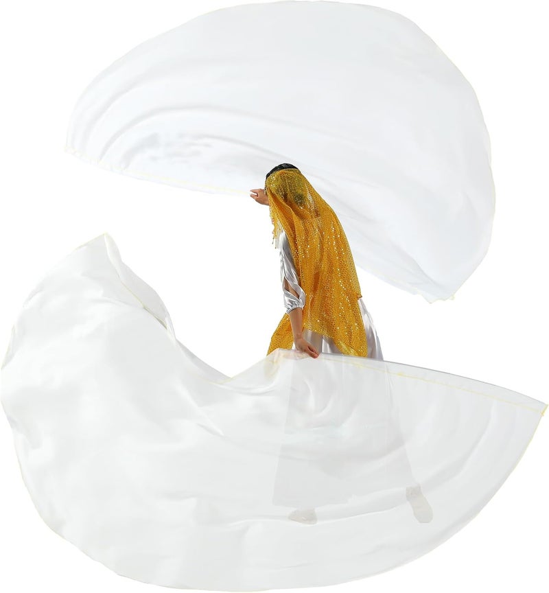 MUNAFIE Worship Flags Set (2 White Flags with Sticks) for Praise Guard and Church - Image 5